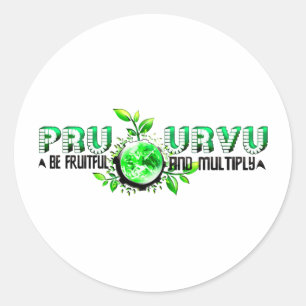 Pru Urvu Classic Round Sticker