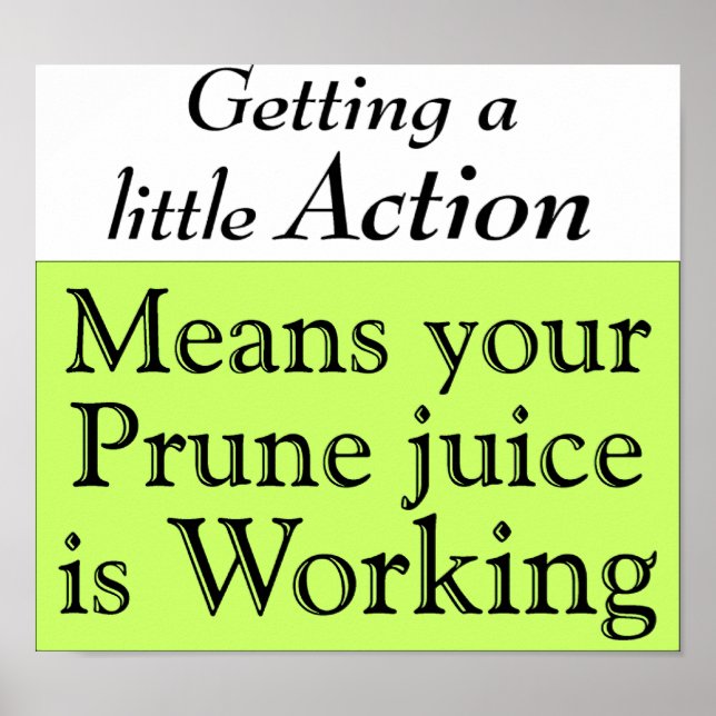 Prune juice poster (Front)