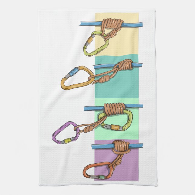 PRUSIK Thirdhand, Manchard, Klemheist, Bachmann Tea Towel (Vertical)