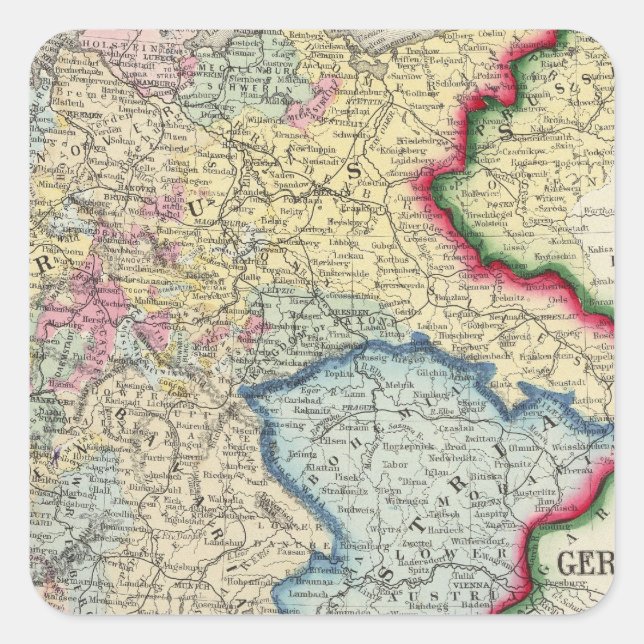Prussia, And The German States Square Sticker (Front)