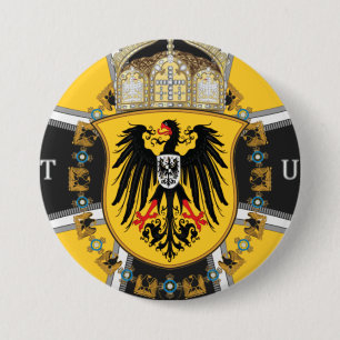 Prussia Keiser Flag 7.5 Cm Round Badge