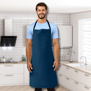 Prussian Blue Solid Colour Classic Elegant Apron