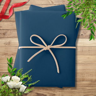 Prussian Blue Solid Colour Classic Elegant Wrapping Paper Sheet