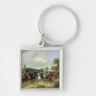 Prussian cavalry on expedition, c.19th key ring