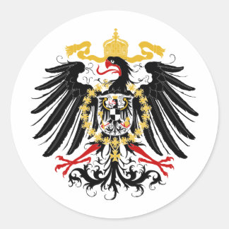 Prussian Eagle Red Black and Gold Classic Round Sticker