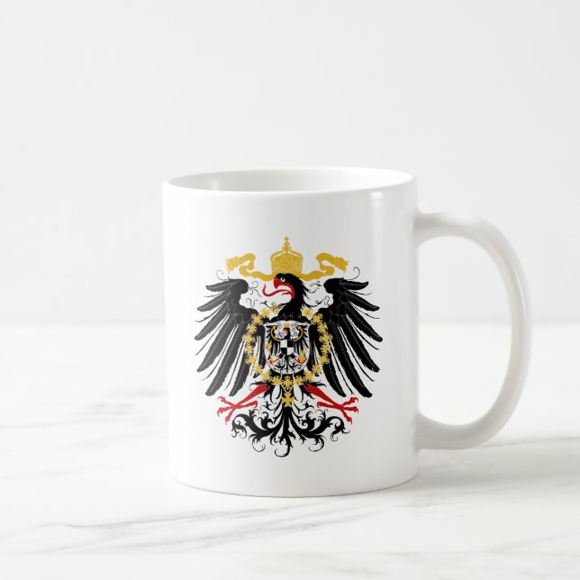 Prussian Eagle Red Black and Gold Coffee Mug (Right)