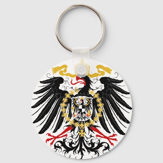 Prussian Eagle Red Black and Gold Key Ring (Front)