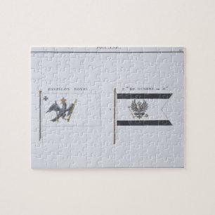 Prussian Flags, from a French book of Flags, c.181 Jigsaw Puzzle