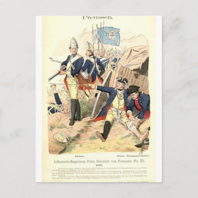 Prussian Fusiliers Postcard (Front)