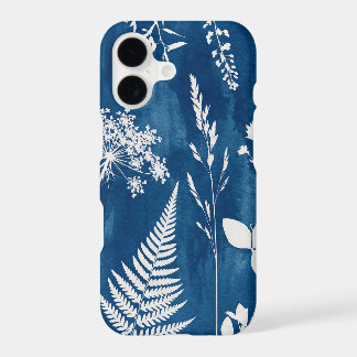 Prussian Indigo Blue Cyanotype Fern Botanical Art