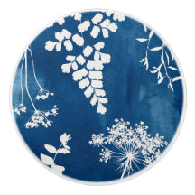 Prussian Indigo Blue Cyanotype Fern Botanical Art