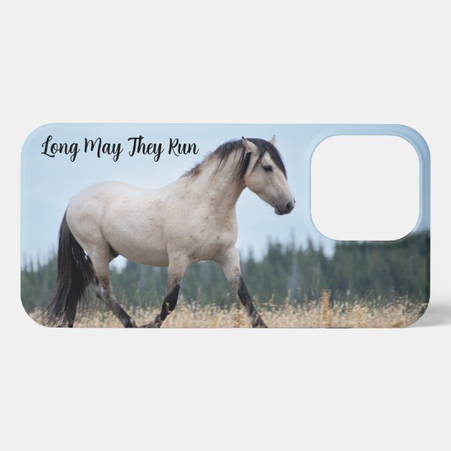 Pryor Mountain Wild Horse "Cloud's Pride" iPhone Case (Back Horizontal)