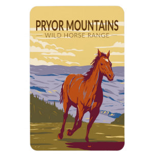 Pryor Mountains Wild Horse Range Vintage Magnet