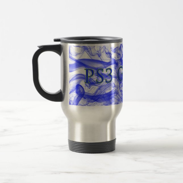 PS3 Gaming Blue Smoke Mug (Left)