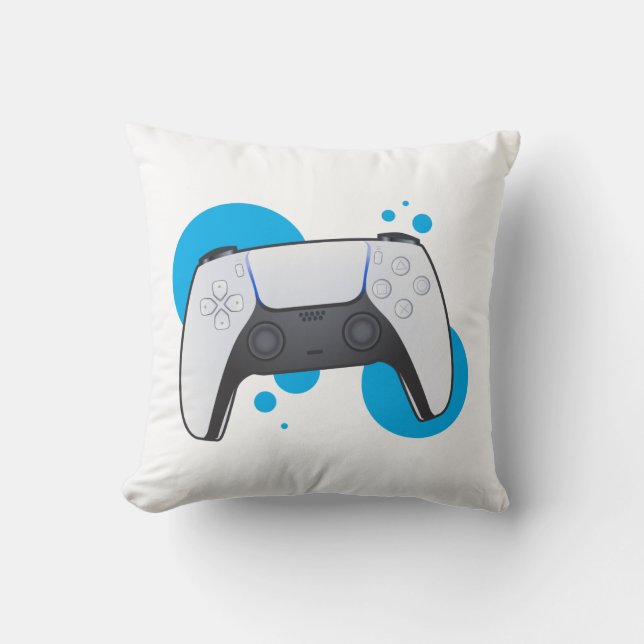 PS5 DualSense Controller Throw Pillow (Front)