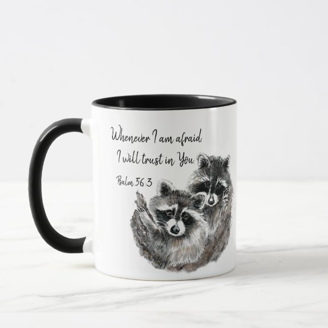 Ps 56:3 When I am afraid I will Trust in You Quote Mug (Left)