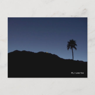 PS, I love you-  Palm Springs in Shadows Postcard