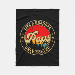 Ps Like A Grandpa Only Cooler Retro For Papa Grand Fleece Blanket