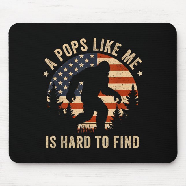 Ps Like Me Is Hard To Find Bigfoot Usa Flag Funny  Mouse Pad (Front)