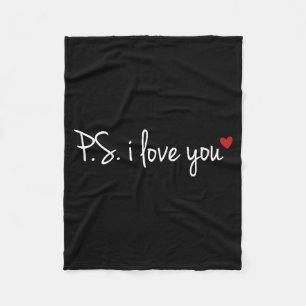 Ps love day valentine's day purple heart women men fleece blanket