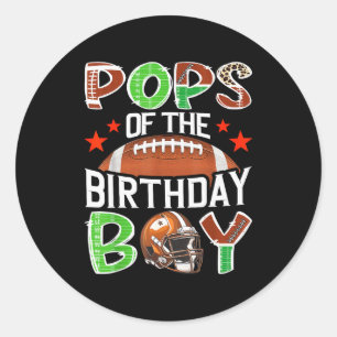 Ps Of The Birthday Boy Game Day Football Lover Classic Round Sticker