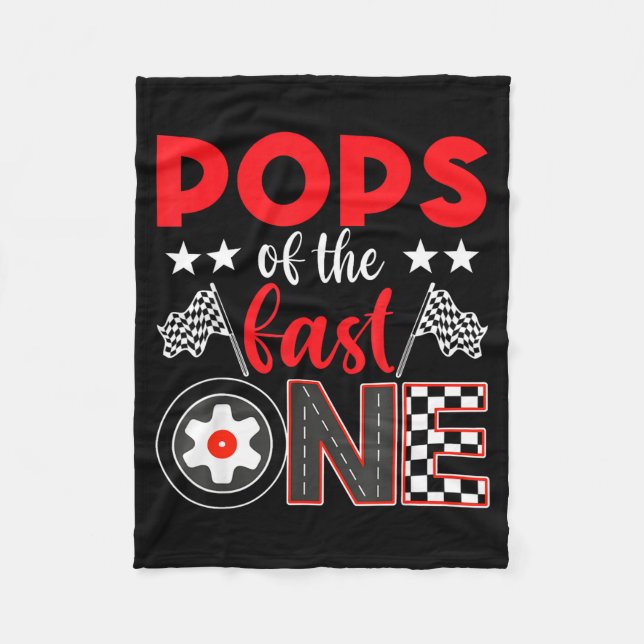 Ps Of The Fast One Birthday 1st Race Car Family  Fleece Blanket (Front)