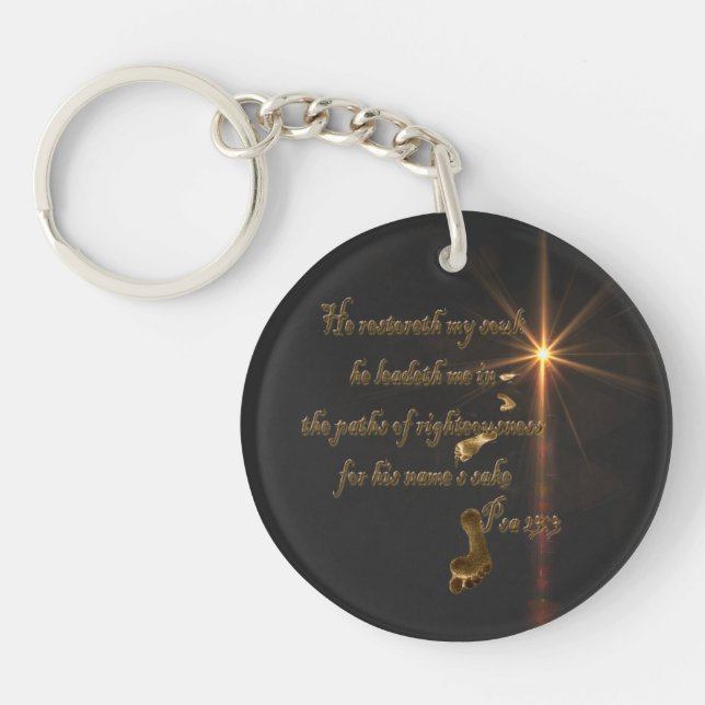 Psa 23.3 The Lord is my shepard Key chain (Front)