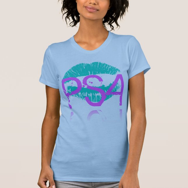 PSA LIPS (aqua) T-Shirt (Front)