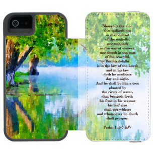 Psalm1:1-3 Blessed is the man Christian Incipio Watson™ iPhone 5 Wallet Case