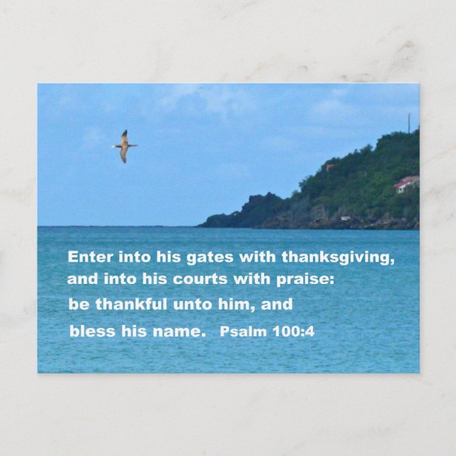 Psalm 100:4 postcard (Front)