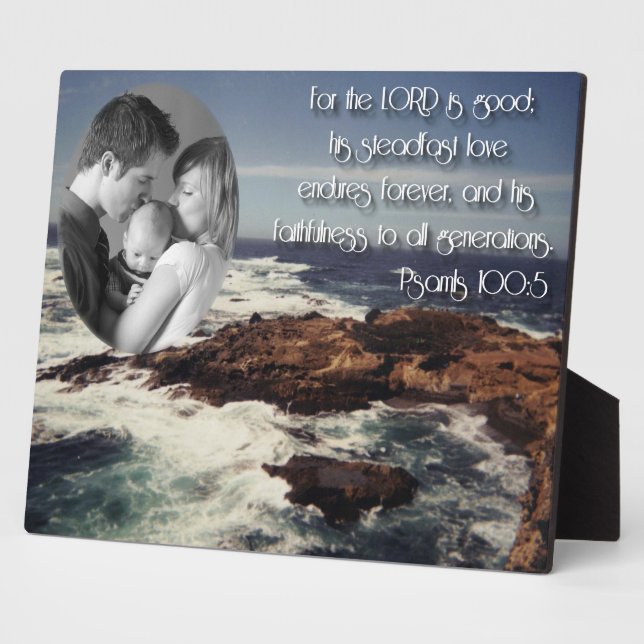 Psalm 100:5/ family photo plaque (Side)