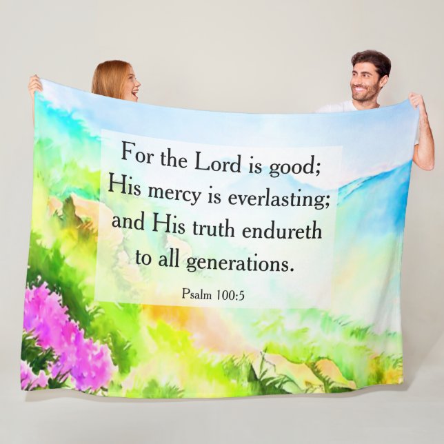 Psalm 100:5  fleece blanket (In Situ)