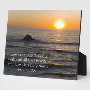 Psalm 103:1 plaque