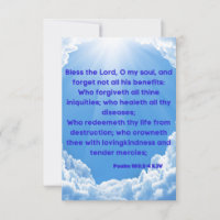 Psalm 103:2-4 KJV Bible Scripture Pic Greeting