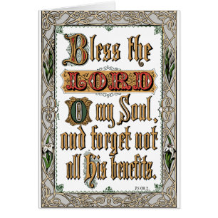 Psalm 103:2 Victorian Scripture Card