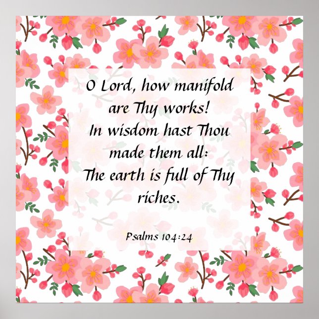Psalm 104:24 Poster (Front)