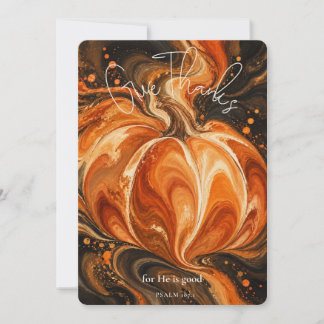 Psalm 107:1 Give Thanks Thanksgiving Greeting Card