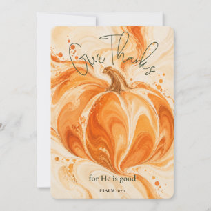 Psalm 107:1 Give Thanks Thanksgiving Greeting Card