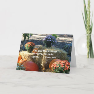 Psalm 107:1 Oh give thanks unto the Lord... Thank You Card