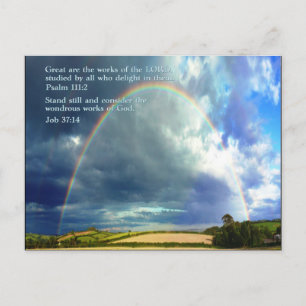 Psalm 111:2 Rainbow Postcard
