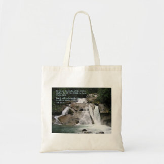 Psalm 111:2 Waterfall Tote Bag