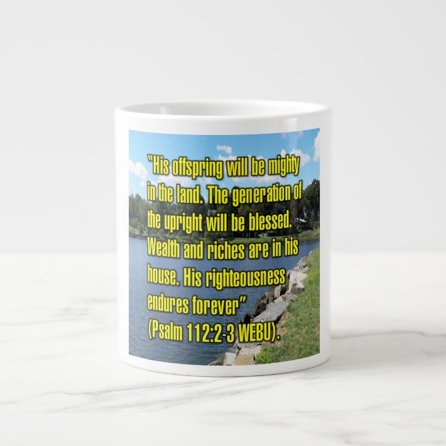 Psalm 112:2–3 WEBU Mug (Front)