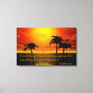 Psalm 113:3 canvas print