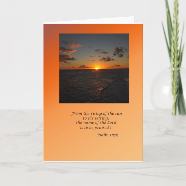 Psalm 113:3 card (Front)