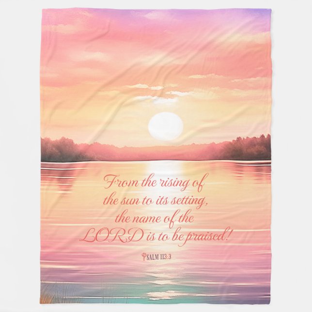 Psalm 113:3 fleece blanket (Front)