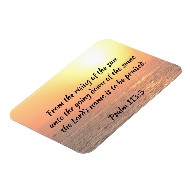 Psalm 113 ocean sunrise magnet (Left Side)