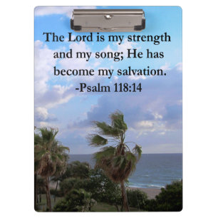 PSALM 118:14 SERENE OCEAN PHOTO DESIGN CLIPBOARD