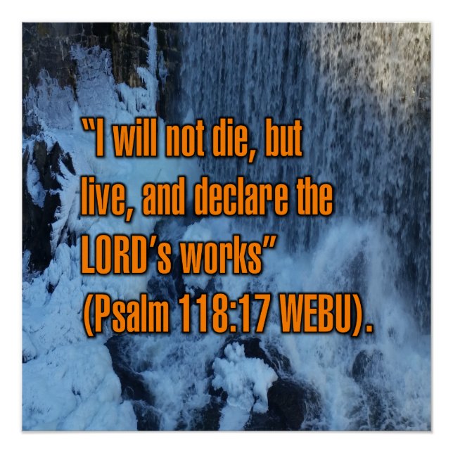 Psalm 118:17 WEBU Poster (Front)
