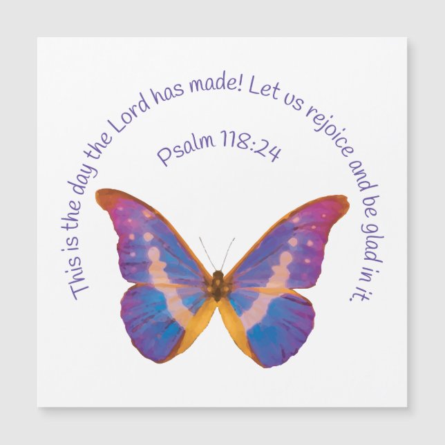 Psalm 118:24 and Watercolor Butterfly (Front)