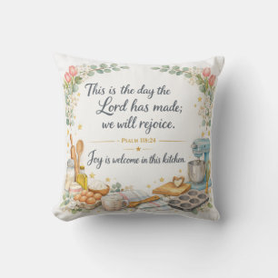 Psalm 118:24 Bible Verse, Messianic Jewish Decor Cushion